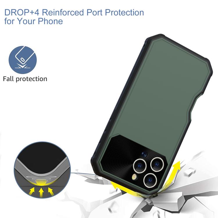 Funda híbrida TPU y PC Magsafe para iPhone 16 Pro Max (Verde Militar)