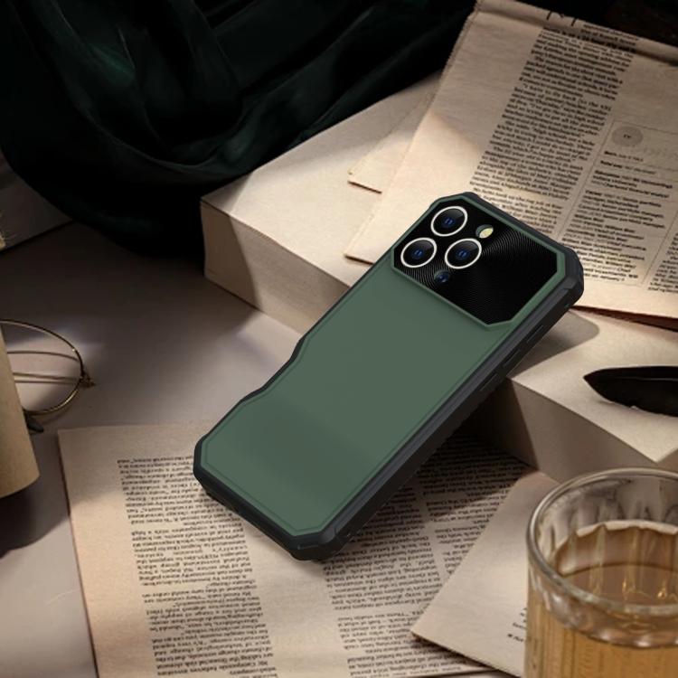 Funda híbrida TPU y PC Magsafe para iPhone 16 Pro Max (Verde Militar)