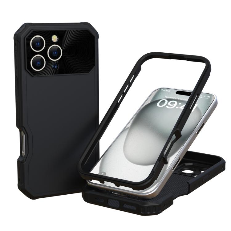 Funda híbrida TPU y PC para iPhone 16 Pro Magsafe (Negra)