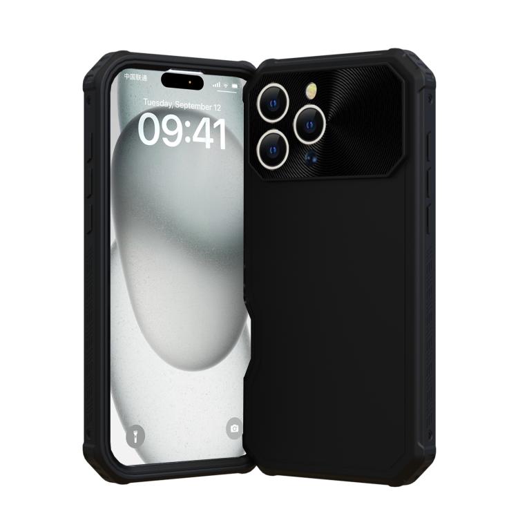 Funda híbrida TPU y PC para iPhone 16 Pro Magsafe (Negra)
