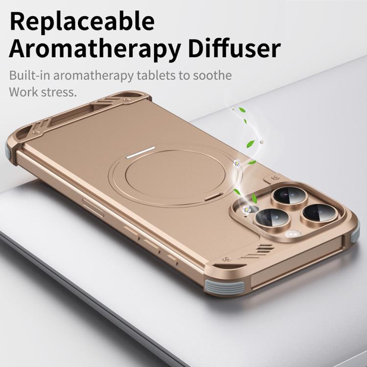 Funda para Teléfono R-Just RJ63-1 con Soporte Magsafe sin Marco para iPhone 15 Pro Max (Negro)