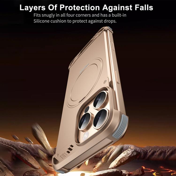 Funda para Teléfono R-Just RJ63-1 Soporte Magsafe sin Marco para iPhone 14 Pro (Plateada)