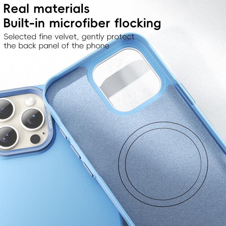 Funda Magnética para Teléfono Magsafe con Flocado para PC para iPhone 14 Pro (Gris Oscuro)