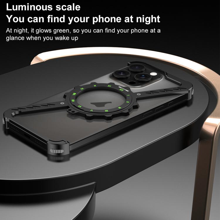 Funda para Teléfono Metal con Soporte 360 sin Marco en Forma de Z para iPhone 14 Pro Magsafe (Plata Espacial)