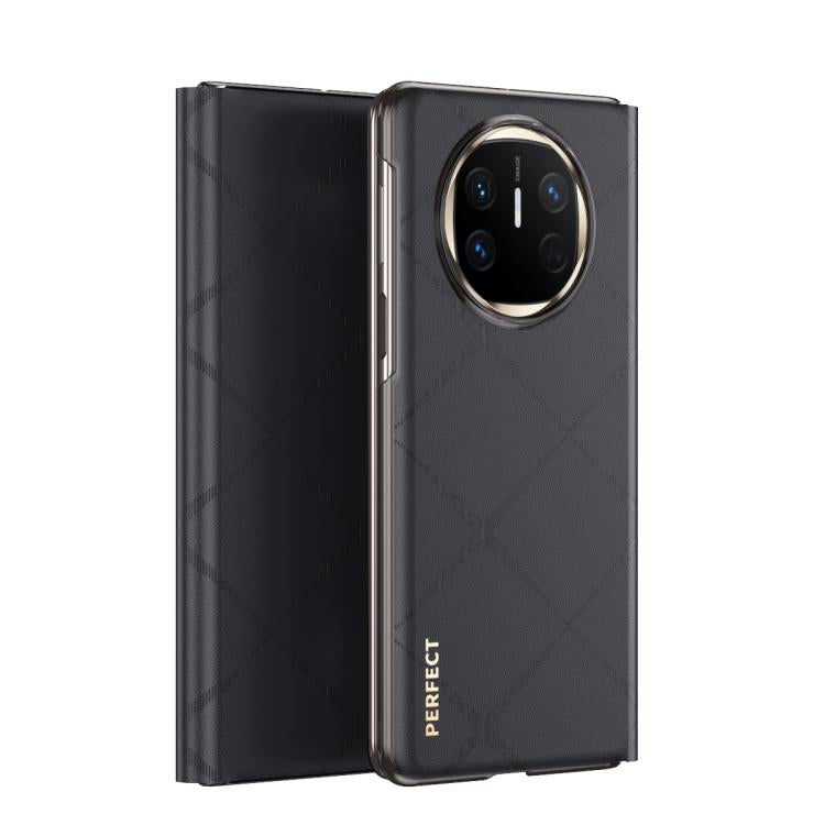 Funda de Cuero con Tapa Magnética Magsafe para Huawei Mate X6 (Negro)