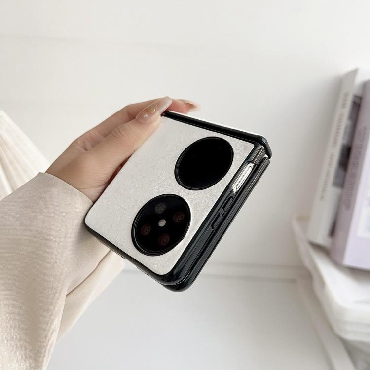 Funda de Cuero Huawei Pocket 2 con Textura Sólida y Eje Magnético Integrado (Negro)