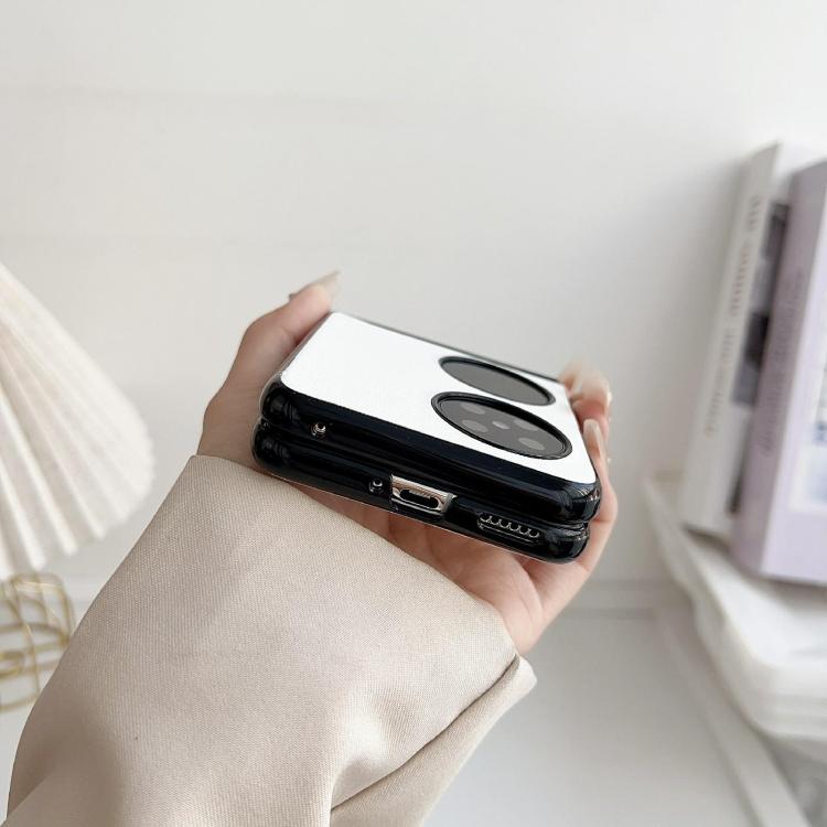 Funda de Cuero con Textura y Eje Magnético para Huawei Pocket 2 (Rosa)