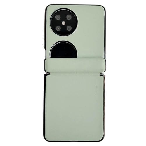 Funda de Cuero Huawei Pocket 2 con Textura, Eje Magnético Integrado (Verde)