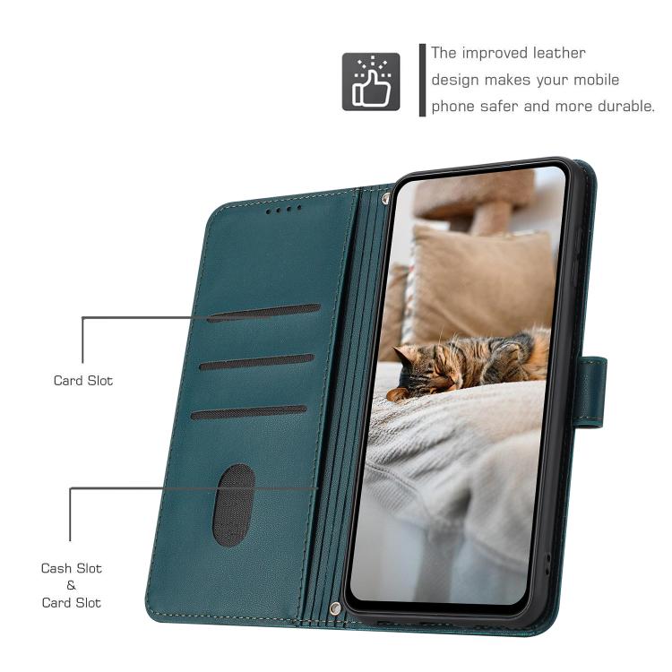 Funda de Cuero con Cordón Fujitsu Arrows We2 F-52E Diseño Gatito (Verde Oscuro)