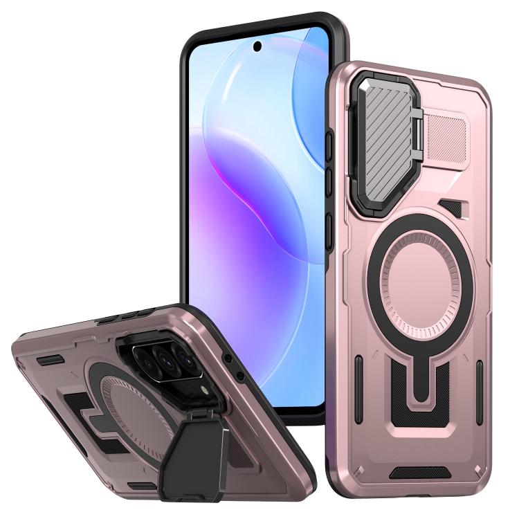 Funda MagSafe con marco protector para Samsung Galaxy A56 5G (oro rosa)