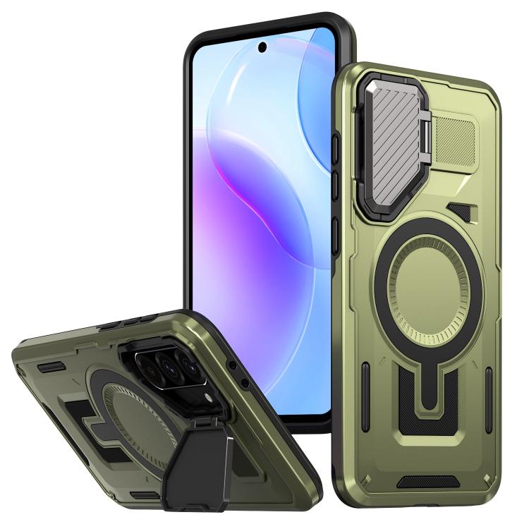 Funda protectora MagSafe para Samsung Galaxy A36 5G (verde oliva)