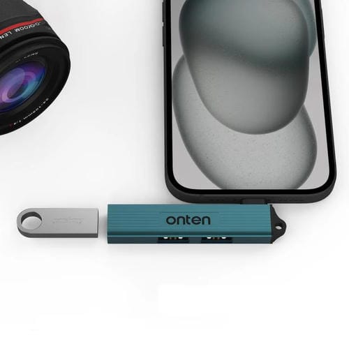 Concentrador USB Tipo C 3 en 1 Onten UC51 Función de Expansión (Verde Pino)