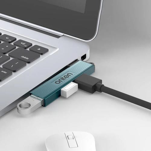 Concentrador USB 3.0 3 en 1 Onten US51 Función de Expansión de Puertos (Verde Pino)