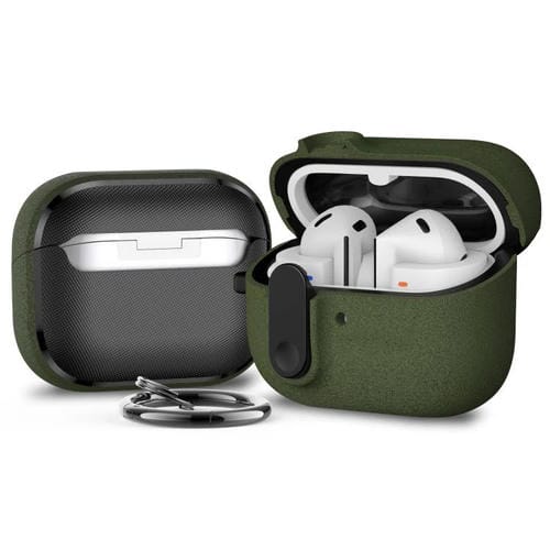 Funda Protectora para Auriculares Samsung Galaxy Buds3/3 Pro Mars con Cierre de Seguridad (Verde Militar)
