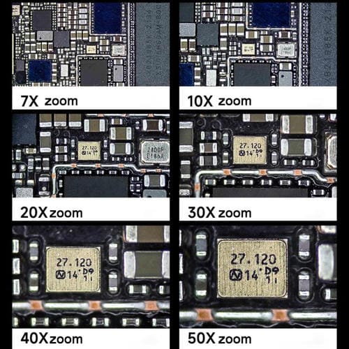Microscópio Estéreo TrinOcular Mechanic Mic3 7X-50X Ctv 0,45X com Câmara 4K Pro