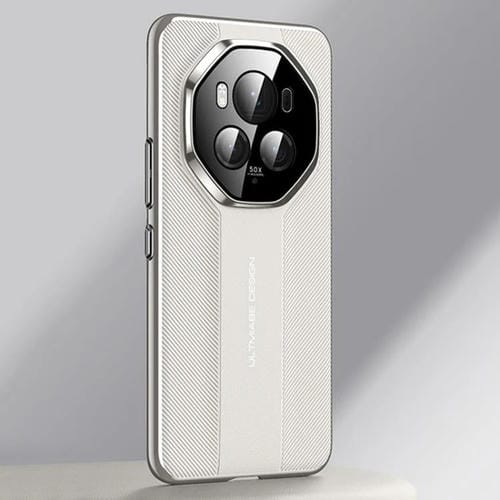 Funda de Cuero Lisa con Diseño de Imitación Ultimate para Honor Magic6 (Blanca)