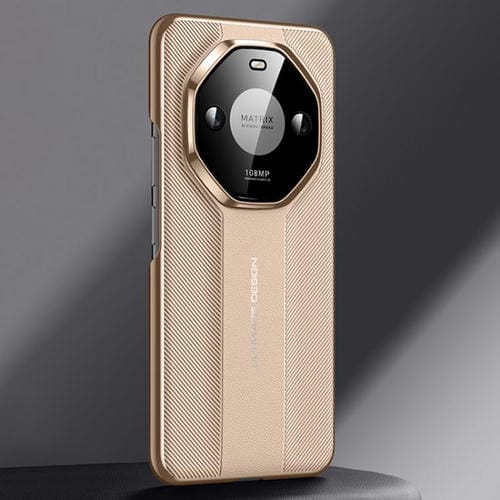 Funda de Cuero Liso con Diseño de Imitación Ultimate para Honor X50 Pro (Dorada)