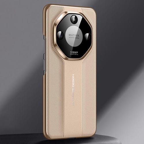 Funda de Cuero Liso con Diseño de Imitación Ultimate para Honor X50/X50 Gt (Dorada)