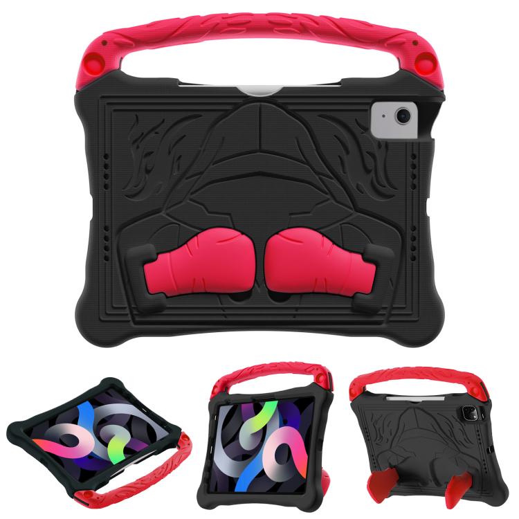 Funda para iPad Air 2022/2020 10.9 con Función Atril y Correa para El Hombro (Negra y Roja)