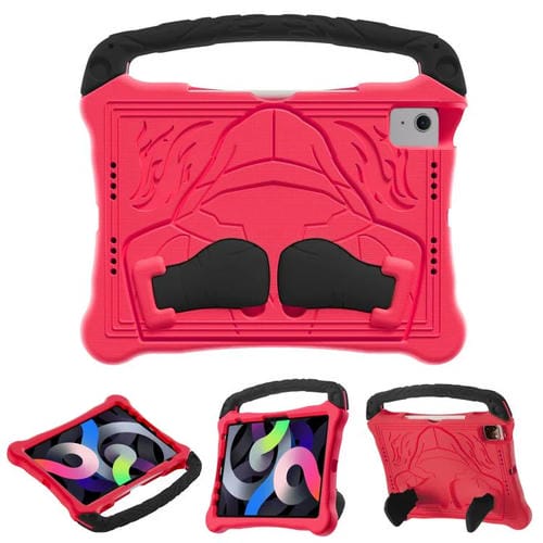 Funda para iPad Air 2022/2020 10.9 con Función Atril y Correa para El Hombro (Rojo y Negro)