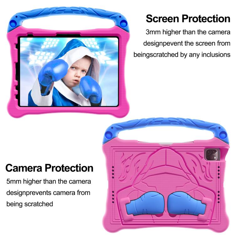 Funda para iPad 10.ª Generación 10.9 2022 con Función Atril y Correa de Eva (Rosa, Rojo y Azul)