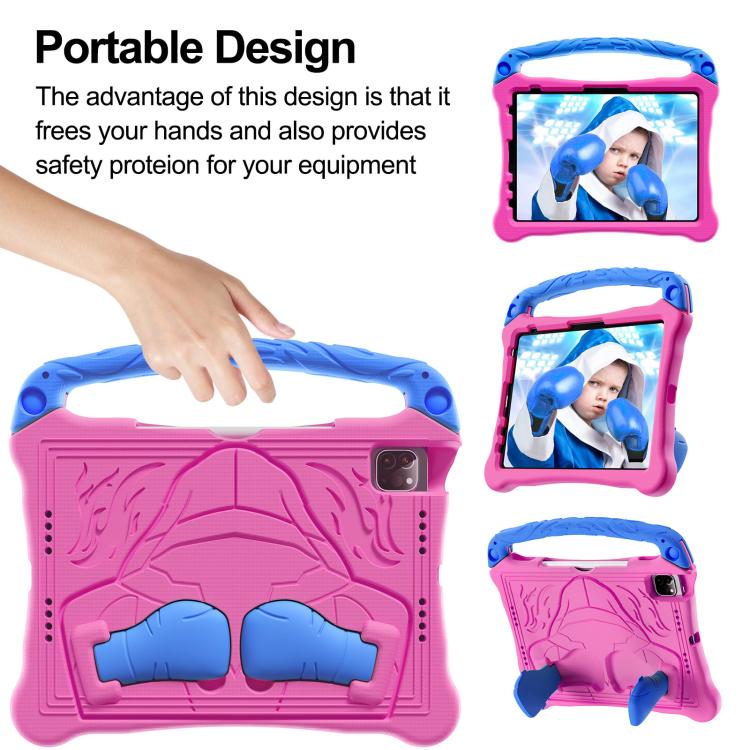 Funda para iPad 10.ª Generación 10.9 2022 con Función Atril y Correa de Eva (Rosa, Rojo y Azul)