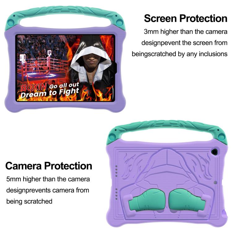 Estuche para Tableta Eva Boxing Series para iPad 10.2 2021/2020/2019 con Correa y Soporte (Morado Menta)