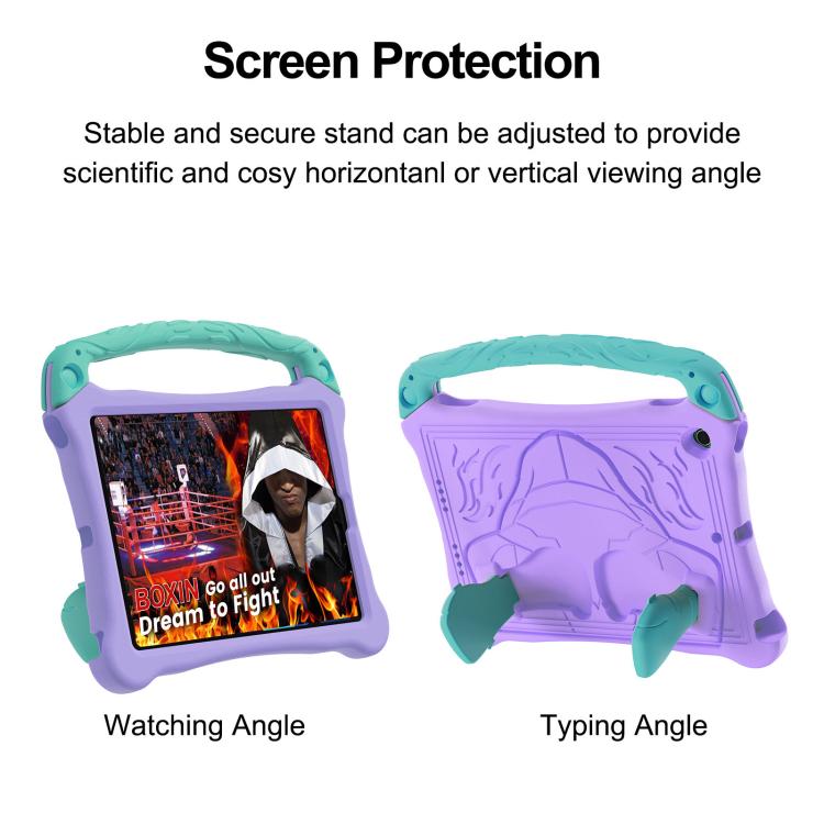 Estuche para Tableta Eva Boxing Series para iPad 10.2 2021/2020/2019 con Correa y Soporte (Morado Menta)
