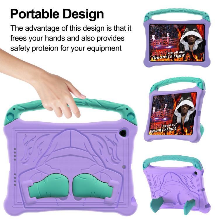 Estuche para Tableta Eva Boxing Series para iPad 10.2 2021/2020/2019 con Correa y Soporte (Morado Menta)