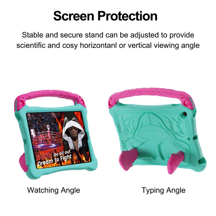 Estuche para Tableta Eva Serie Boxing para iPad 10.5 2017 Air 3 2019 con Soporte (Rosa Menta y Rojo)
