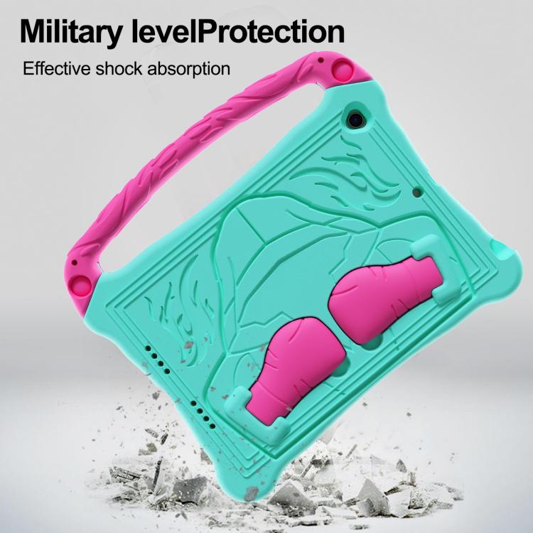 Estuche para Tableta Eva Serie Boxing para iPad 10.5 2017 Air 3 2019 con Soporte (Rosa Menta y Rojo)