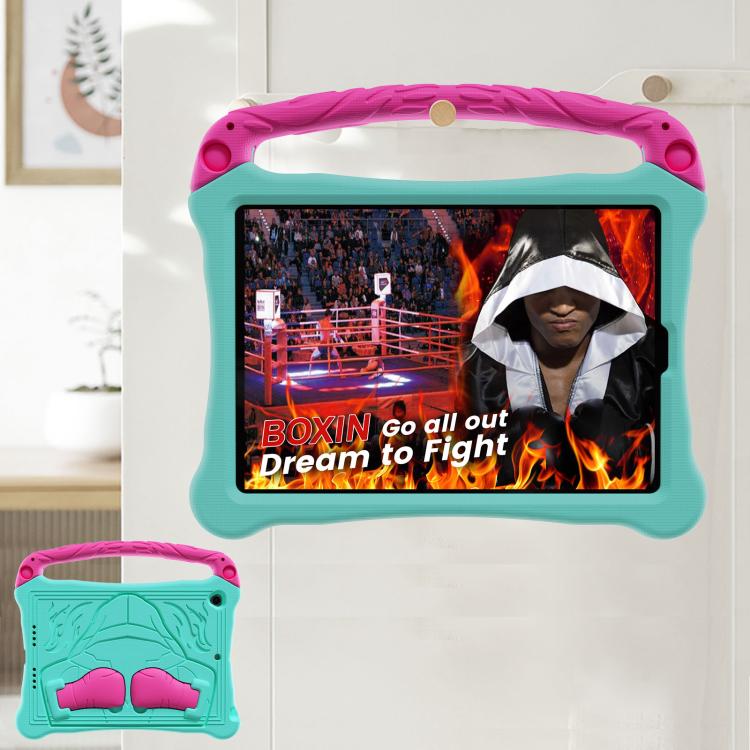 Estuche para Tableta Eva Serie Boxing para iPad 10.5 2017 Air 3 2019 con Soporte (Rosa Menta y Rojo)