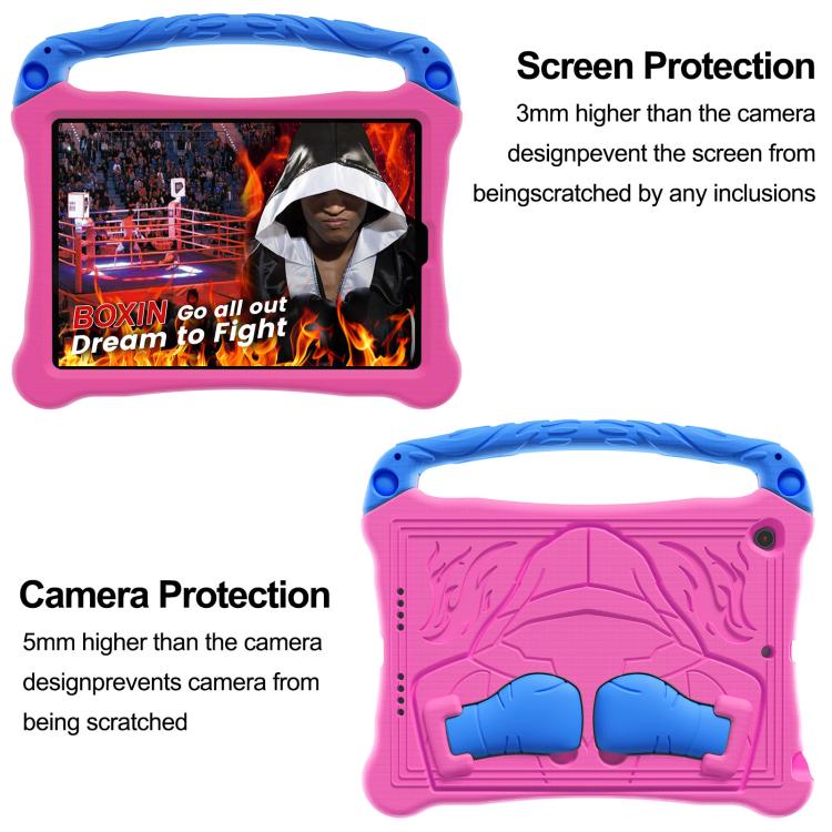 Estuche para Tableta Eva Boxing Series para iPad 10.5 2017 Air 3 2019 con Correa y Soporte (Rosa, Rojo y Azul)