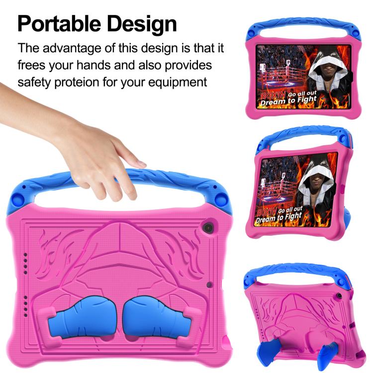 Estuche para Tableta Eva Boxing Series para iPad 10.5 2017 Air 3 2019 con Correa y Soporte (Rosa, Rojo y Azul)