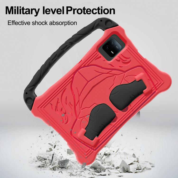 Funda para Tableta Xiaomi Redmi Pad Se 11 2023 Boxing Series Kickstand Eva a Prueba de Golpes con Correa para El Hombro (Rojo y Negro)