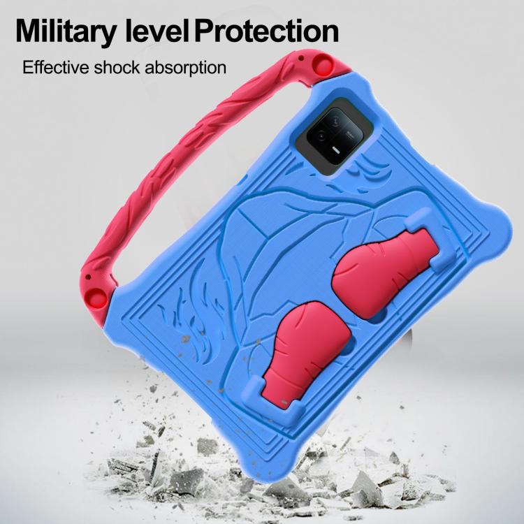 Funda para Tableta Xiaomi Redmi Pad Se 11 2023 Boxing Series Kickstand Eva a Prueba de Golpes con Correa para El Hombro (Azul Rojo)