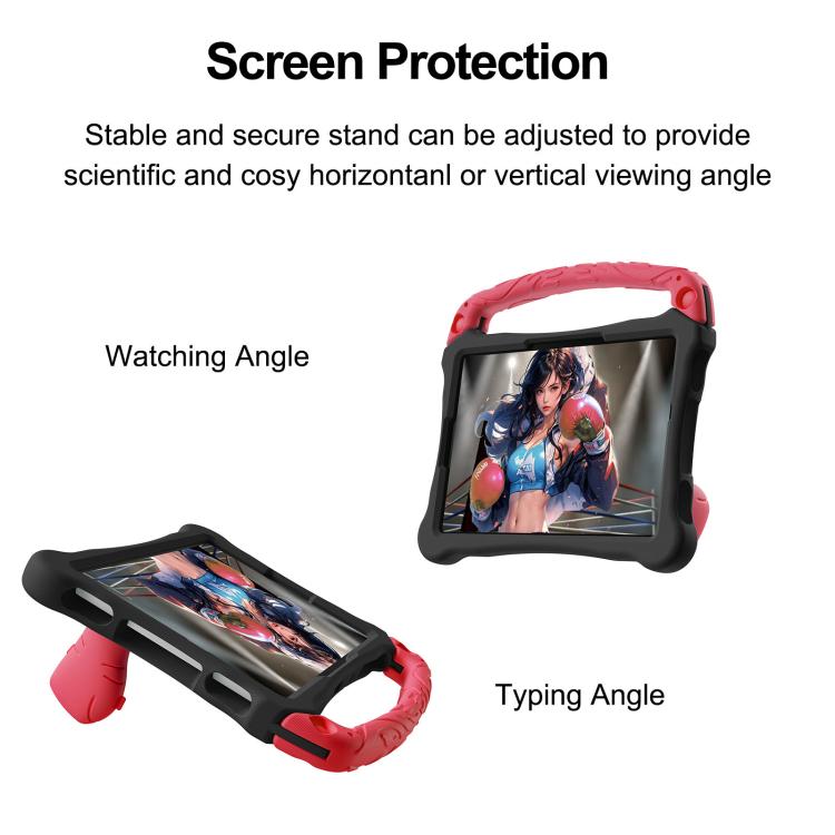 Funda para Tableta Xiaomi Pad 6/6 Pro Boxing Series con Soporte de Eva a Prueba de Golpes y Correa para El Hombro (Negra y Roja)