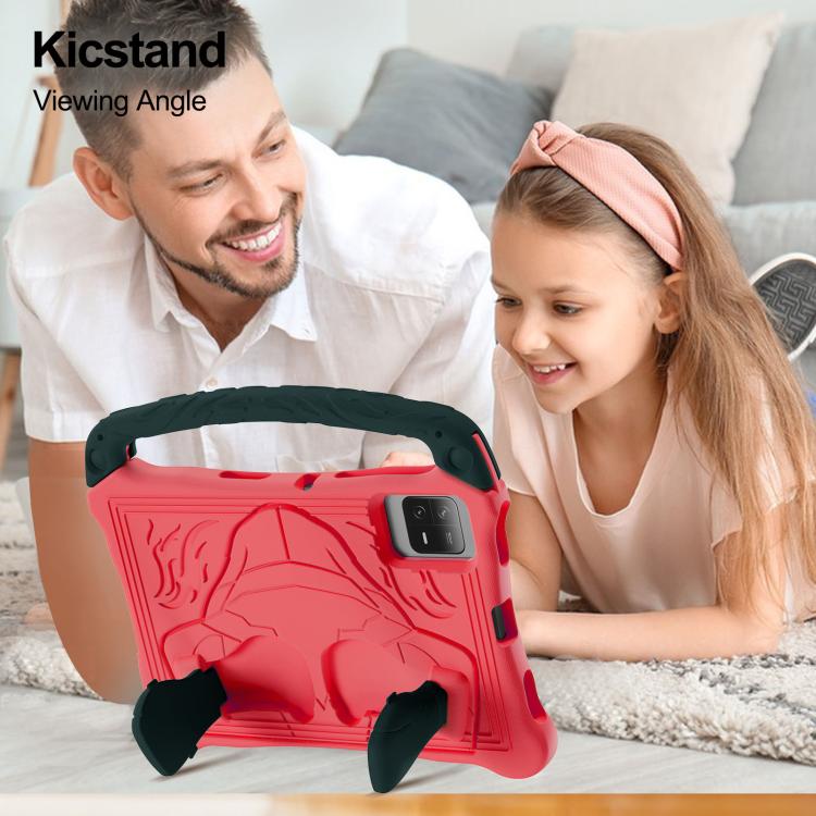 Funda para Tableta Xiaomi Pad 5/5 Pro Boxing Series con Soporte de Eva a Prueba de Golpes y Correa para El Hombro (Rojo y Negro)