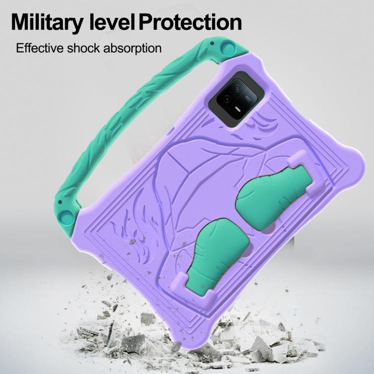 Funda para Tableta a Prueba de Golpes de Eva con Correa para El Hombro y Soporte para Xiaomi Pad 5/5 Pro Boxing Series (Morado y Menta)