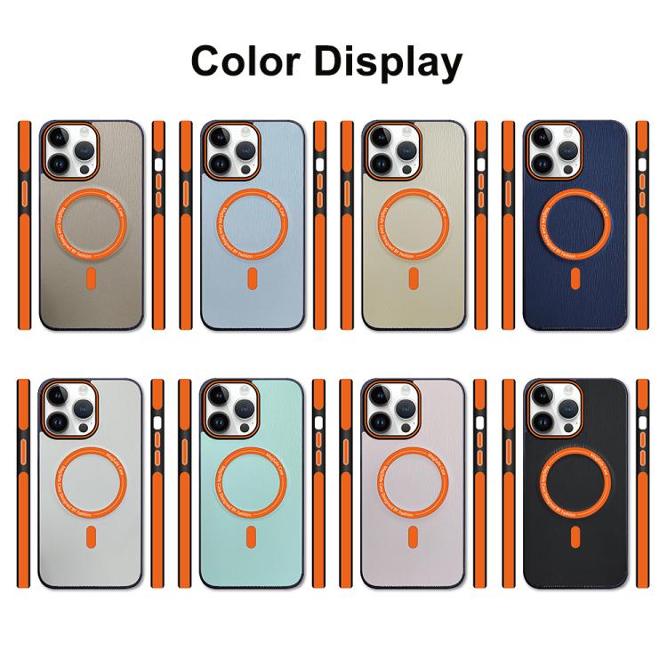 Funda para Teléfono Madera Imitación Magsafe para iPhone 15 Pro Max (Cian Claro)