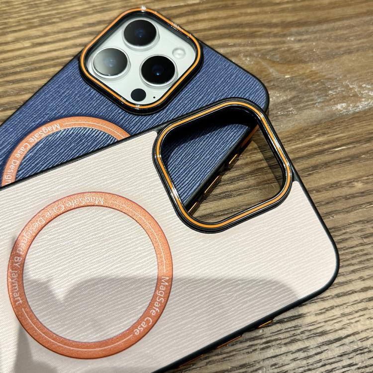 Funda para Teléfono Madera Imitación Magsafe iPhone 12 (Azul Cielo)