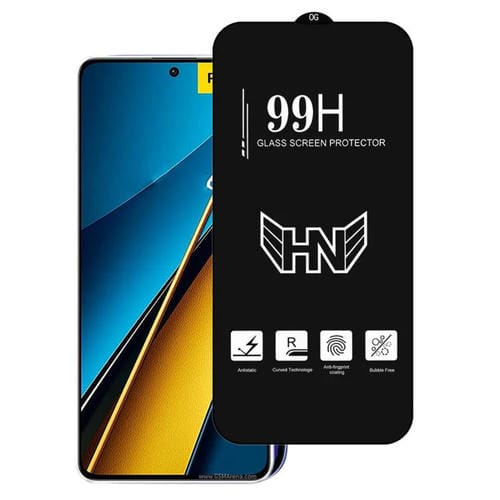 Película de Vidrio Templado de Pantalla Completa con Arco Grande de Aluminio Alto para Xiaomi Poco X6