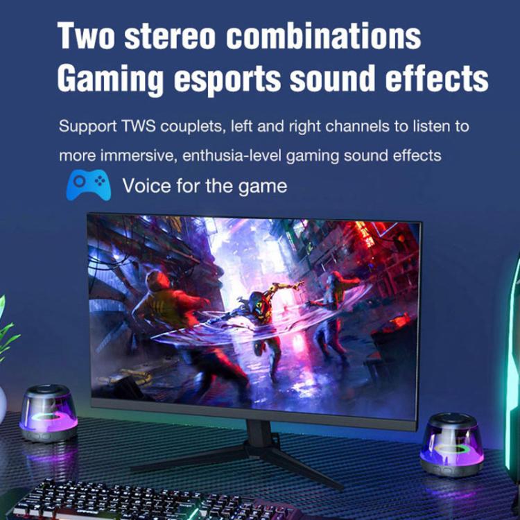 Altavoz Bluetooth Inteligente M2 con Luz RGB, Altavoz Magnético y Soporte para Teléfono (Blanco)