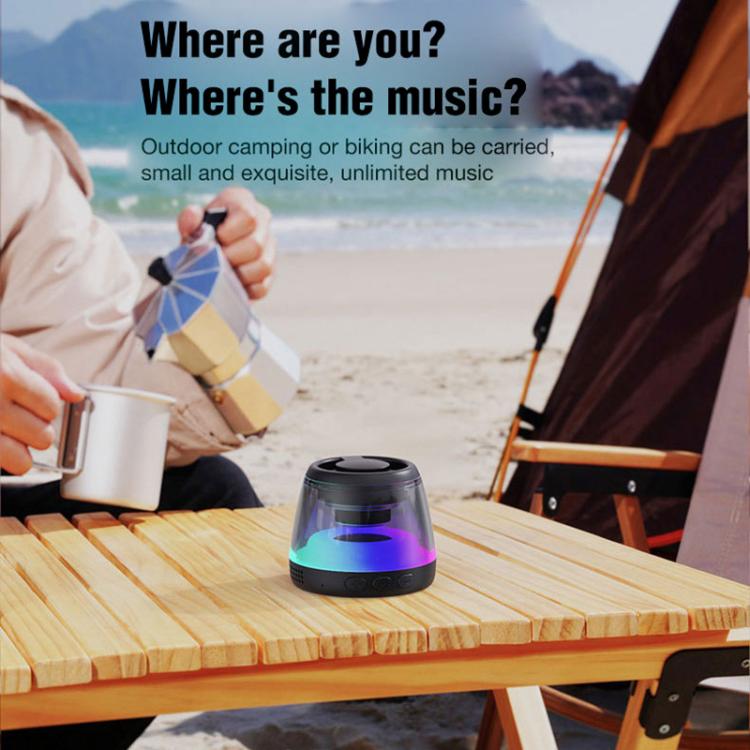 Altavoz Bluetooth Inteligente M2 con Luz RGB, Altavoz Magnético y Soporte para Teléfono (Blanco)