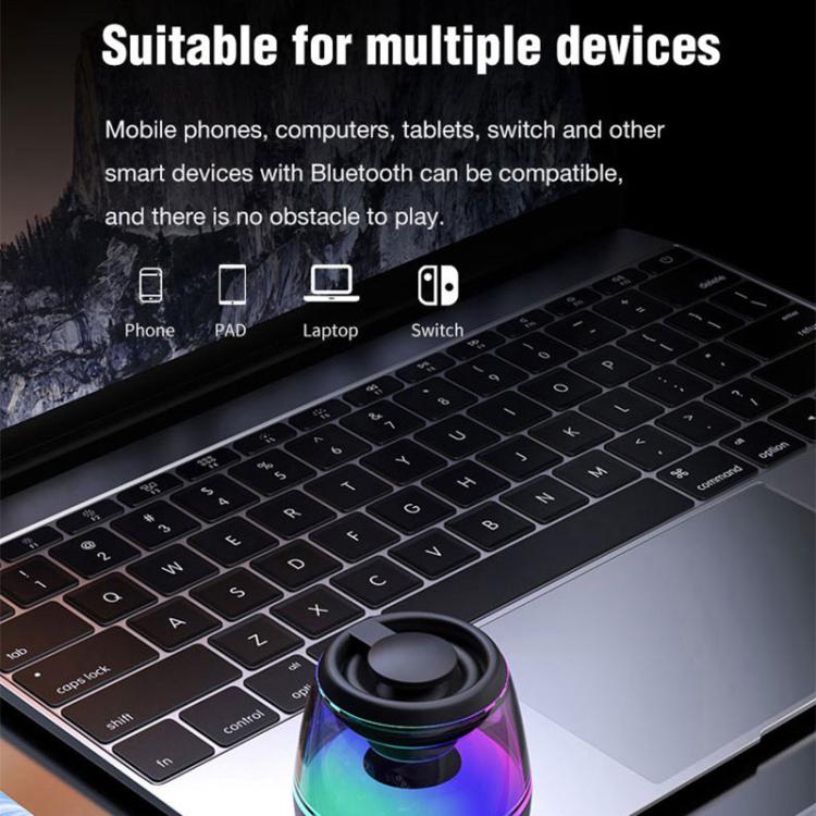 Altavoz Bluetooth Inteligente M2 con Luz RGB, Altavoz Magnético y Soporte para Teléfono (Blanco)