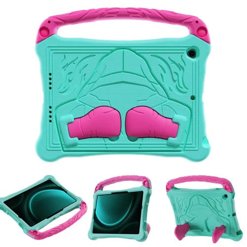 Estuche para Tablet Eva Samsung Galaxy Tab S9 FE Boxing Series con Correa y Soporte (Rosa Menta y Rojo)