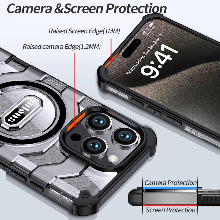Funda Híbrida TPU y PC Wlons Explorer con Magsafe para iPhone 15 Pro (Azul)