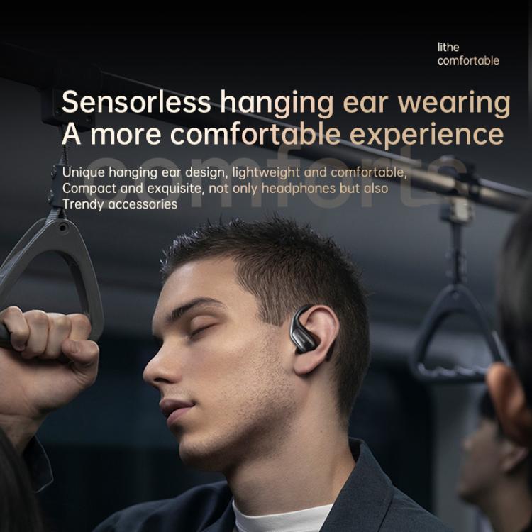 Auriculares inalámbricos Lenovo Ea305 Bluetooth pantalla digital montados en la oreja (Blanco Roca)