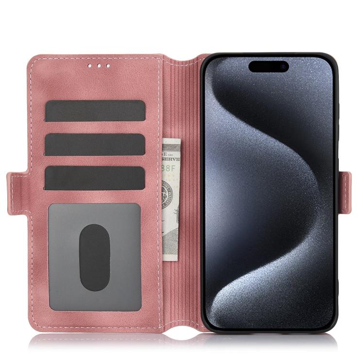 Funda de Cuero iPhone 13 Mini Relieve Mariposa Flor Amor Ensueño (Oro Rosa)