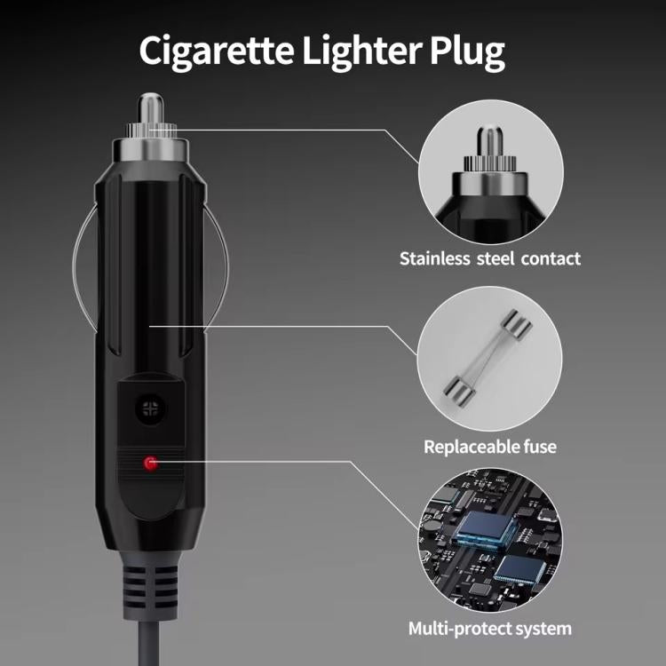 Cable de Alimentación Impermeable SL202 Starlink Mini para Encendedor de Automóvil, 5 Metros (Gris Oscuro)